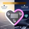 2Pcs Car LED Ambient Light-Solar-Powered Heart-Shaped LED Neon Light, Solar-Powered Heart-Shaped Atmosphere Light with 3 Modes,IP65 Waterproof