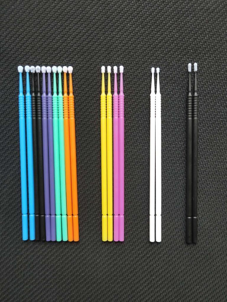 High Quality No Lint Disposable Micro Swabs Micro Brush Applicators for Eyelash Extension Small Clean Brush 100  Pcs Per Bag