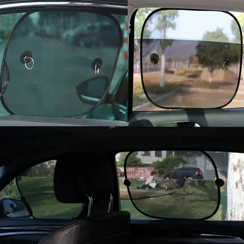 1Set Black Window Curtain Side Glass Mesh Sunshades Accessories Auto Front Rear Car Window Sunshade Cover Sun UV Protection