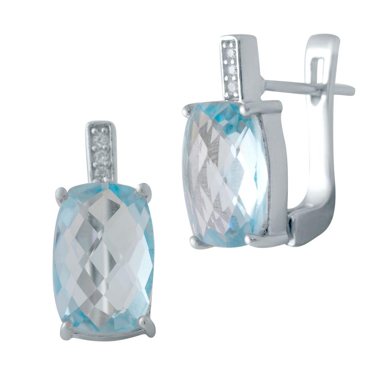 

Срібна каблучка з натуральним топазом 7.73ct (1078129) небо синє світло кольору