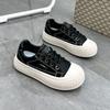 ins little white shoes student Korean version of female tide 2025 spring new thick sole heightening breathable casual shoes street shot XT82