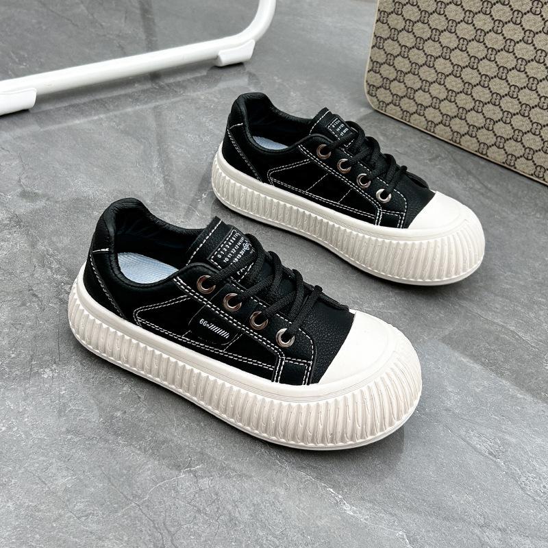 ins little white shoes student Korean version of female tide 2025 spring new thick sole heightening breathable casual shoes street shot XT82