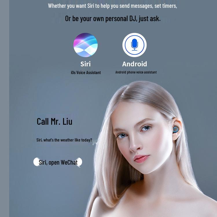 New F9 Bluetooth 5.0 Dual Earbuds with TWS, Battery Display, and Charging Case