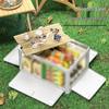 BingSu Outdoor Folding Storage Box with Wooden Lid