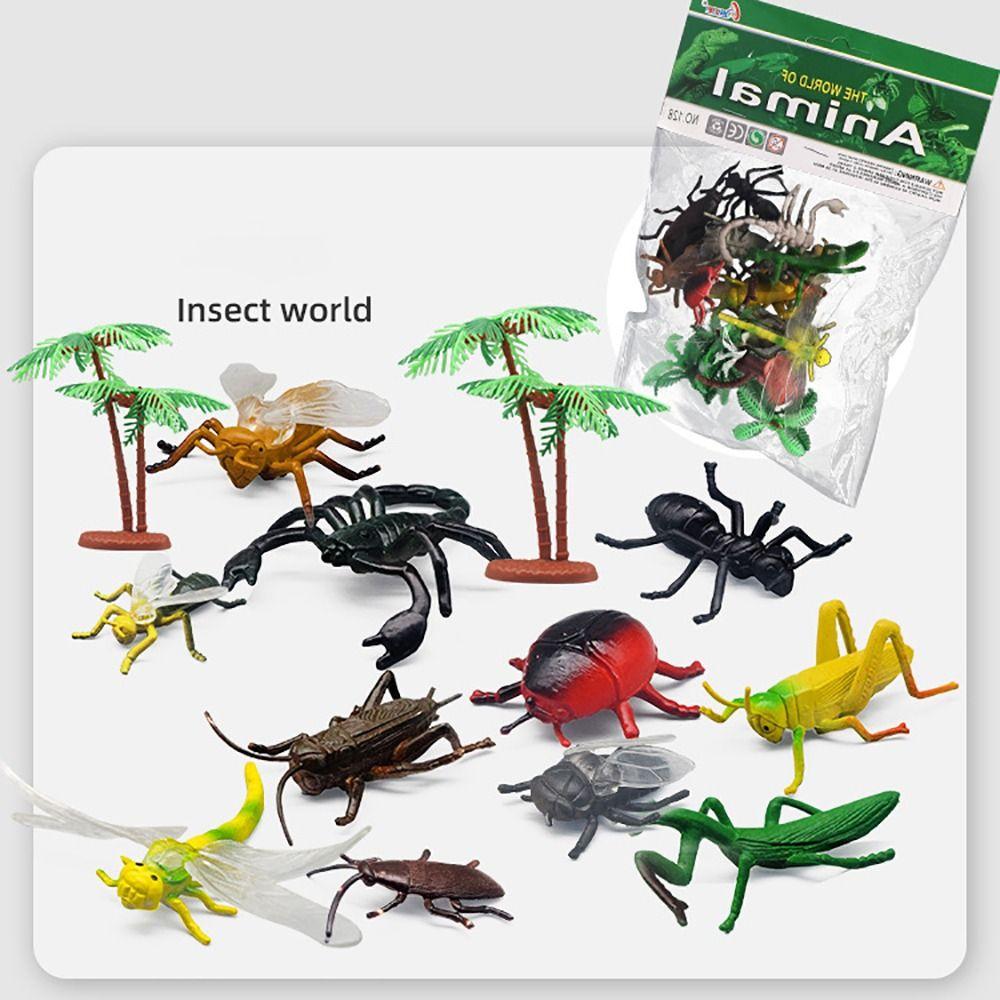 12PCS Multicolor Mini Dinosaur Action Figure Mini Realistic Model Safari Animal Toys  Early Learning