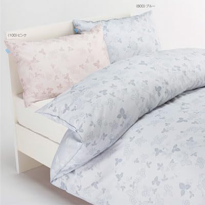 

Nishikawa Single Duvet Cover, Washable, 100% Cotton, Full Zipper, Wild Strawberry Tone-on-Tone, Soft and Lightweight, Made in Japan by Wedgwood, Pink,