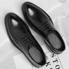 Leather shoes men's 2025 new summer dress black men's shoes British casual wedding groom shoes 2025