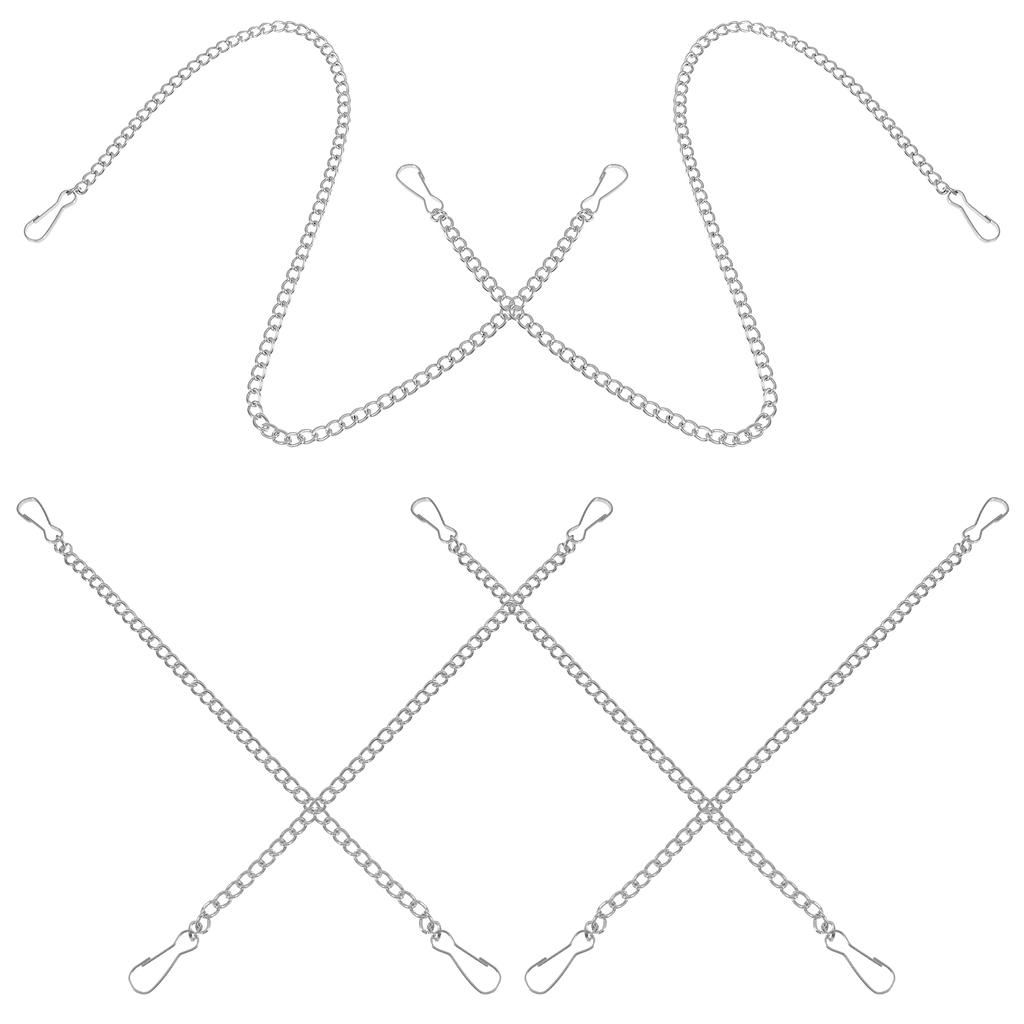 6Pcs Silver Iron Chains Chain Plant Hangers Hanging Chains With Hooks nament Hook Picture Chain Metal Chains Hardware