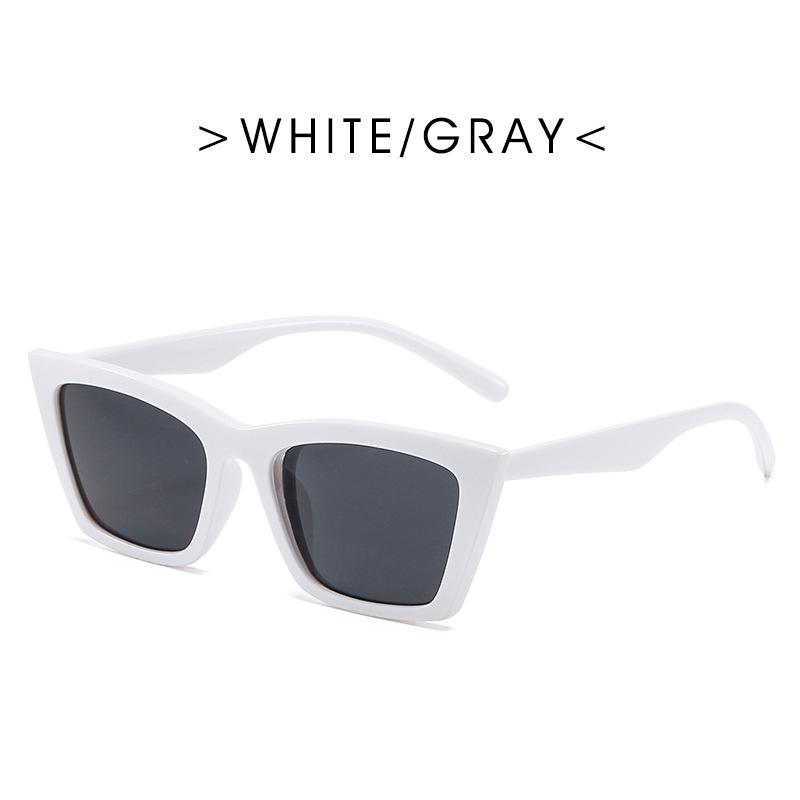 Glossy Black Minimalist Square Sunglasses - No Makeup Look for Women, Trendy Ins Style