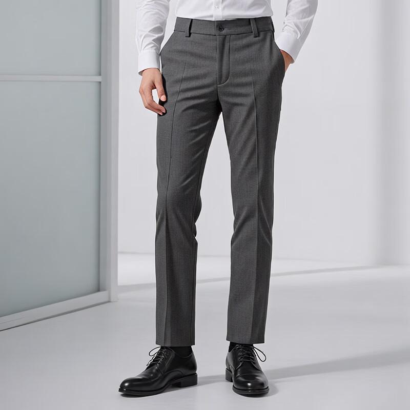 Teluoman Machine Washable Wrinkle-Free Formal Trousers