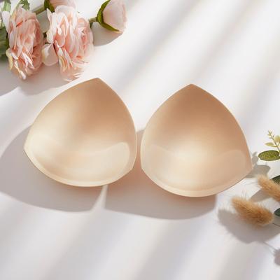 1 Par Acessórios Íntimos Femininos Triângulo Esponja Roupa de Banho Aumento de Seios Acolchoamento Sutiã Espuma Inserção Algodão Realçadores de Peito