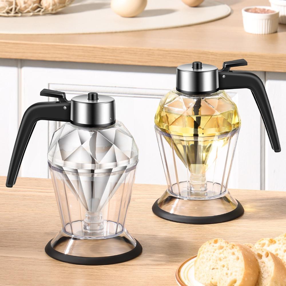 Clear  Shaped Honey Dispenser Glass Syrup Dispenser Practical Oil Dripper  Kitchen Gadgets