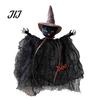 Cute Spooky Style Room Decorations Halloween Witch Doll Ornaments, Cat Pumpkin Playful Holiday Themed Hanging Dolls Decoration for Tree, Home