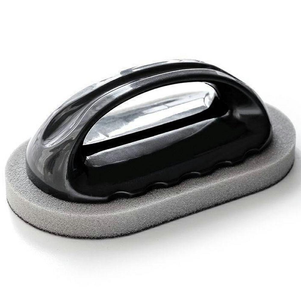 Ergonomic Handle Scouring Pad Abrasive Sponge Kitchen Cleaning Brush for Pots Pans Sinks Rust Oil Removal