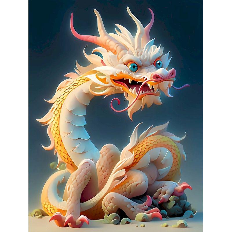 

GATYZTORY DIY Pictures By Number Dragon Kits Hand Painted Picture Gift Painting By Numbers Animal Drawing On Canvas Home Decor 30x20cm no frame