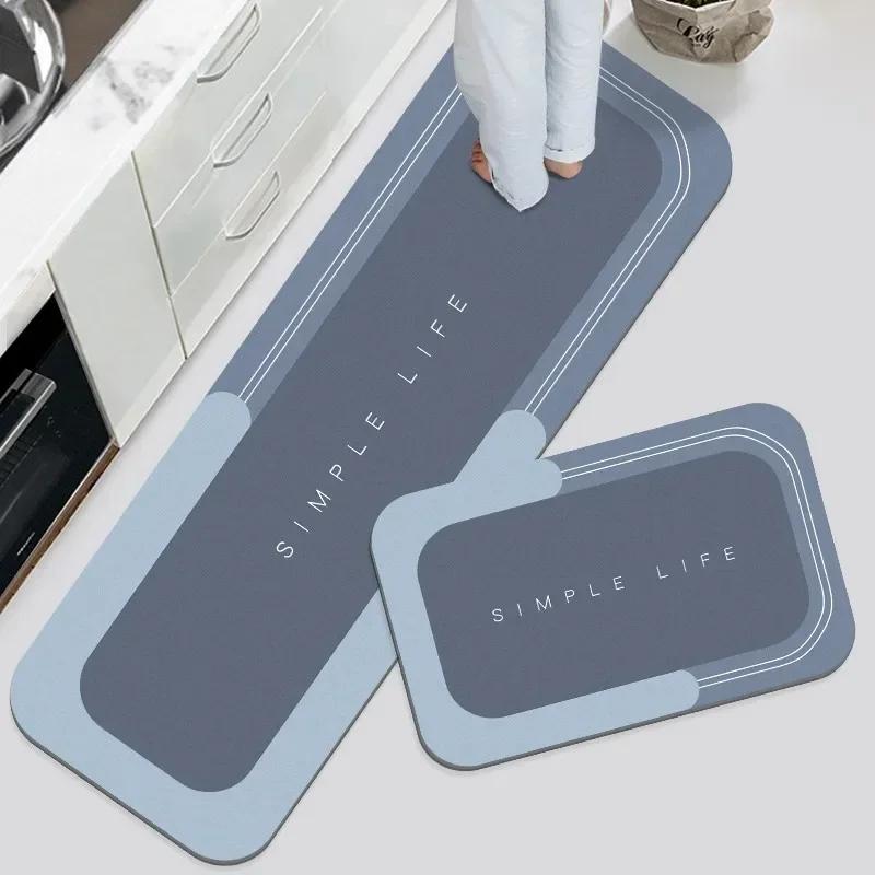 Nordic Modern Kitchen Floor Mat Home Entrance Doormat Living Room Carpet Anti-slip Bedroom Long Rugs Alfombras De Cocina