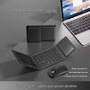 Portable Foldable Bluetooth Keyboard & Touchpad Set for Laptops, iPads, Tablets, Phones with Wireless Mouse