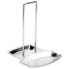 1pc Stainless Steel Pot Lid Rack with Removable Shelf and Drain Tray Bracket, Free Punching Soup Spoon Rack for Easy Pot Cover Storage and Drainage