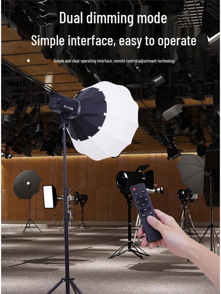 Holofote Yingbang 400W para Transmissão ao Vivo - Luz Suave de Preenchimento para Fotografia e Beleza