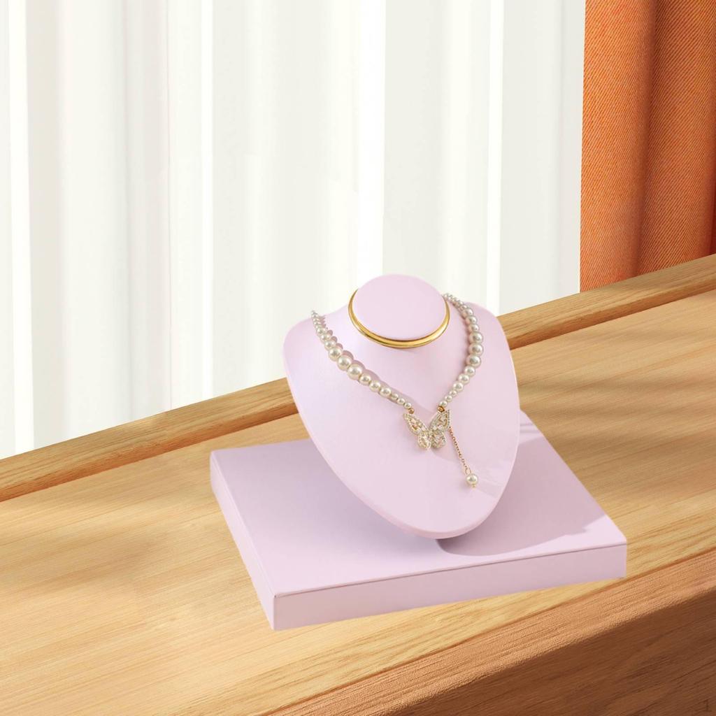 Collar Display Mannequin Necklace Stand Jewelry Organizer PU Leather Versatile And Sturdy Model
