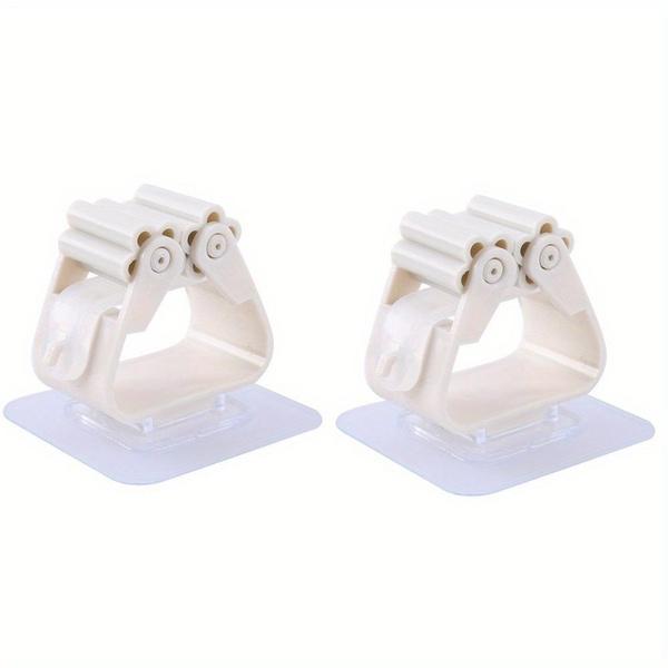 Moderní nástěnný držák na mop a koště s instalací bez vrtání