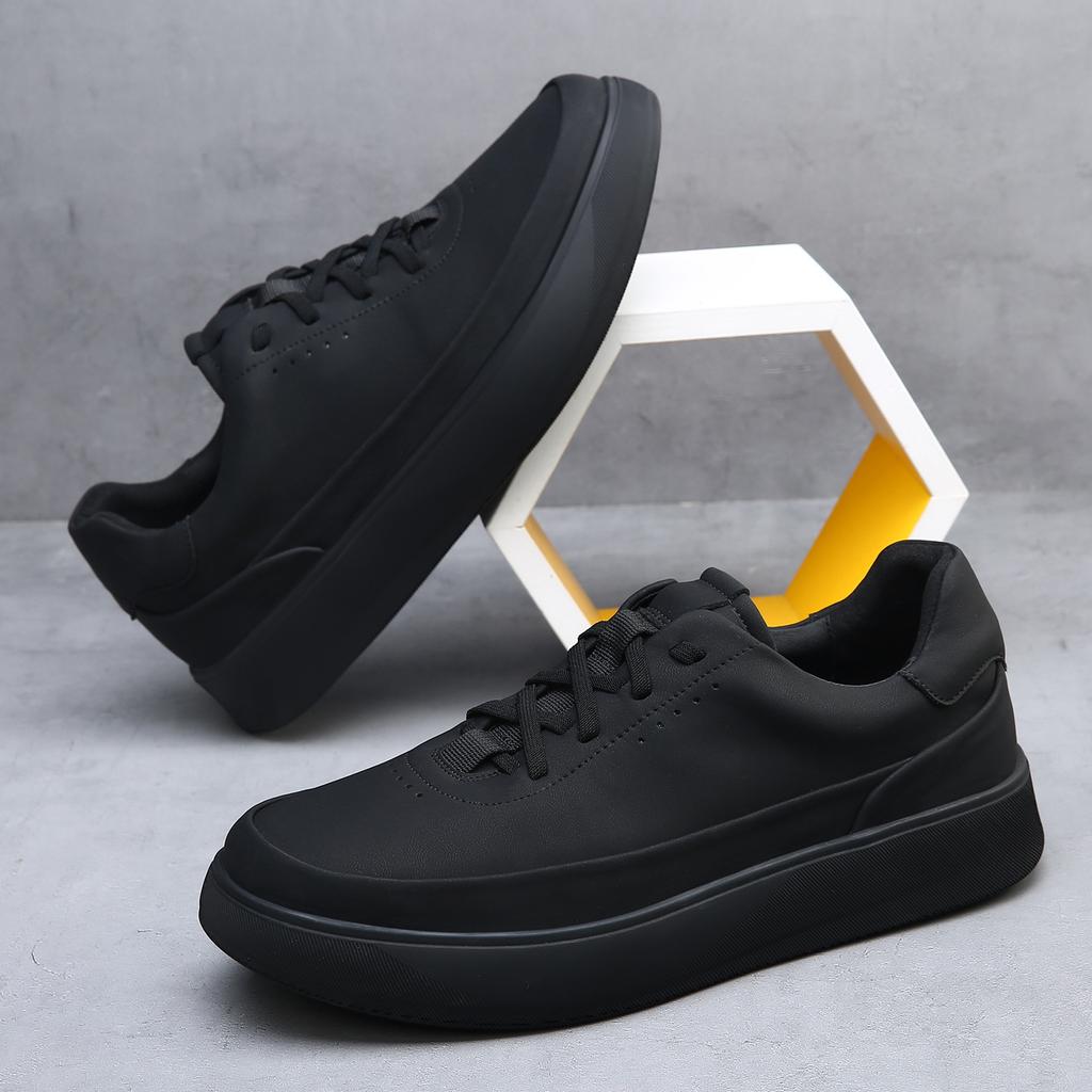 Men'S Shoes Spring New Leather Men'S Board Shoes German Training Shoes Soft Sole Breathable Non-Stuffy Feet White Shoes Light Casual Shoes
