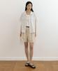 Lingseoul Cotton Double Pintuck Shorts-Beige