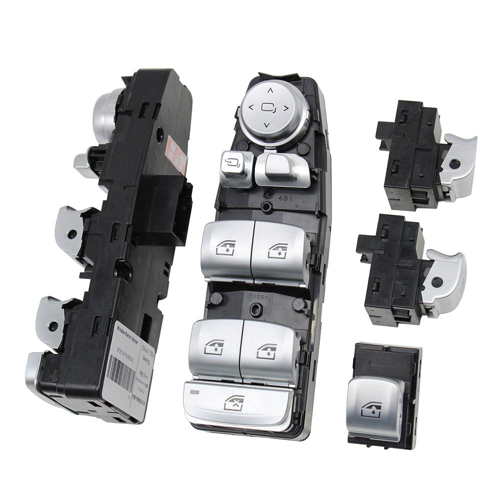 Silver Chrome Master Window Lifter Switch Control Button Regulator For BMW 3 5 7 X5 X6 F30 F35 F25 F26 F07 F10 F18 F01