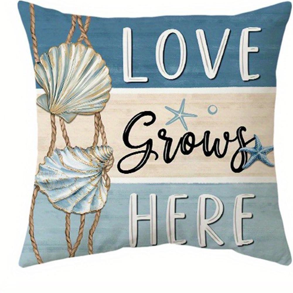 Nautical Shell - inspired Pillow CoversLiving room sofa cushion cover, soft and comfortable, bedroom room decoration