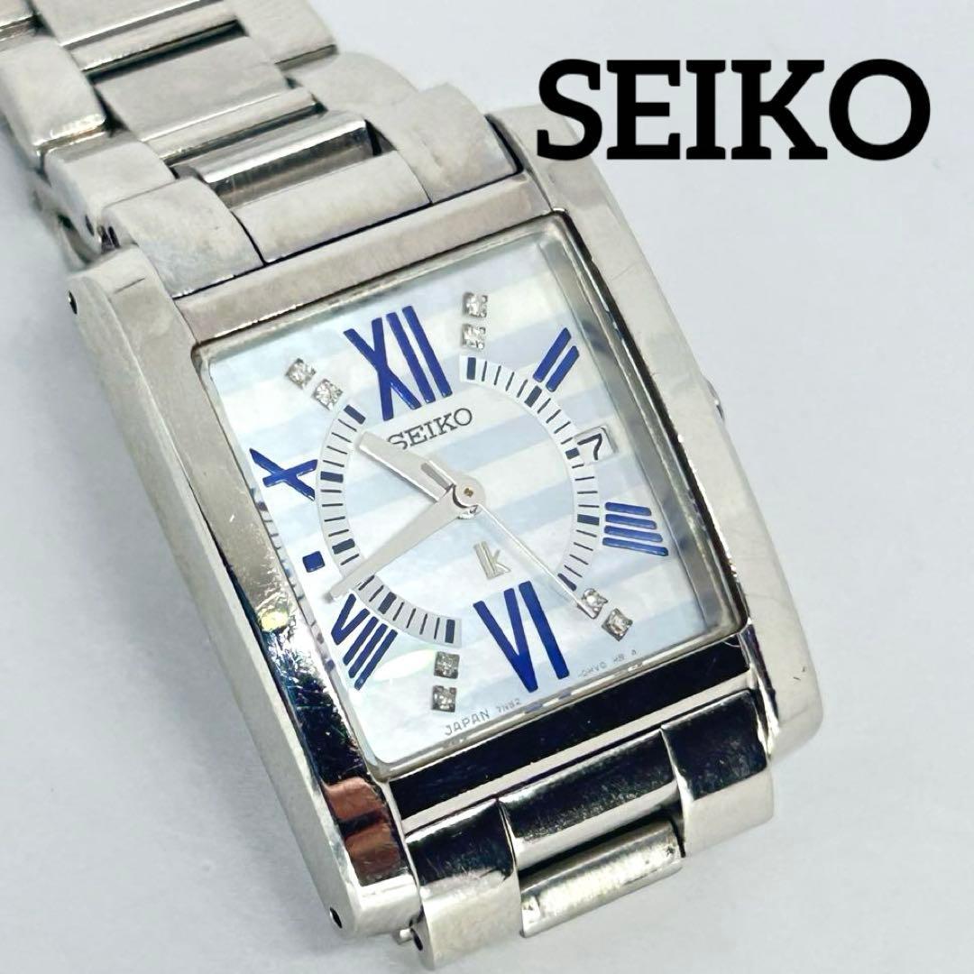 Used [Limited product/operation] SEIKO Rukia QZ Blue Ladies