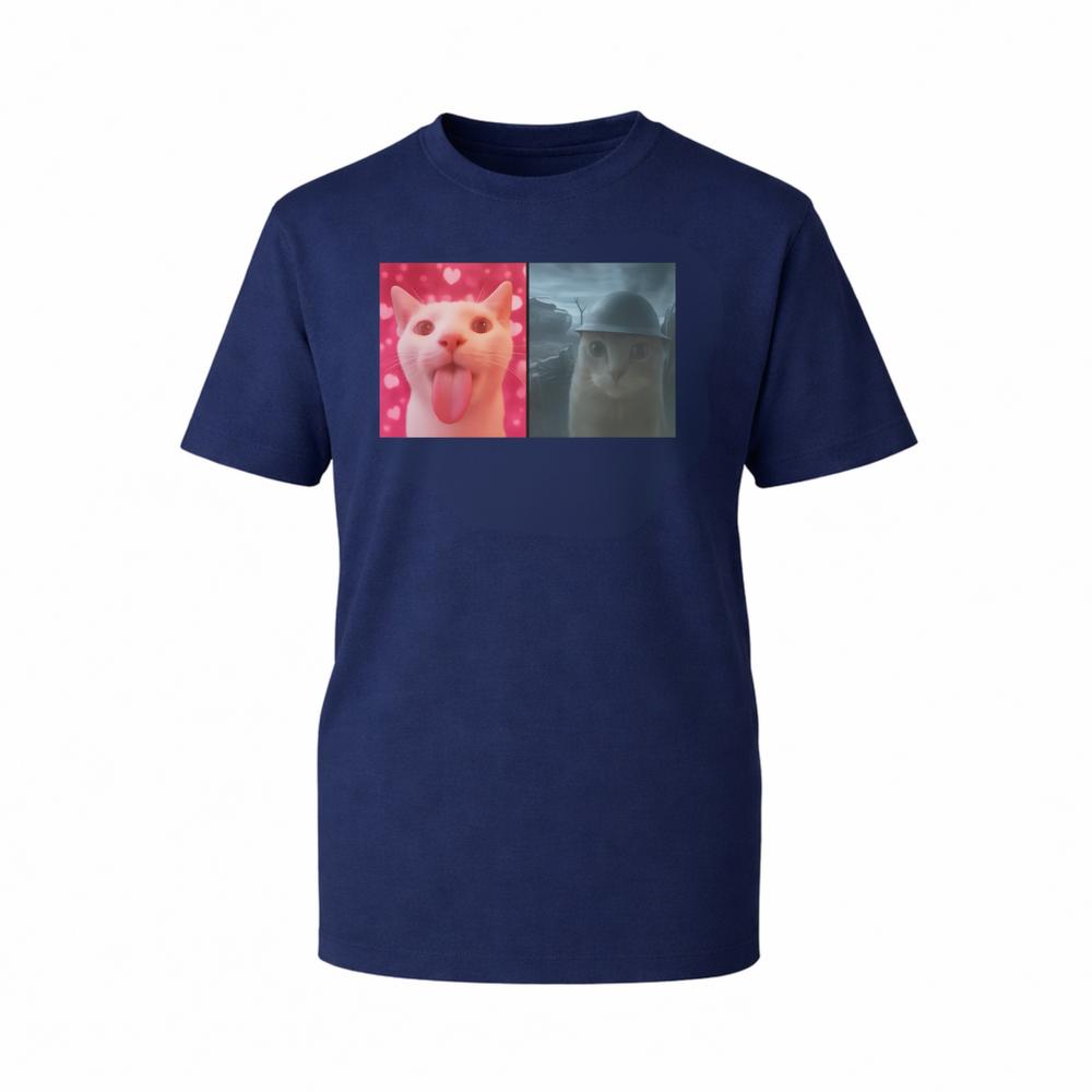 Silly Cat Graphic TShirt Retro Style Kitten Pet Lover Unisex 100 Cotton TTop S