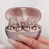 Stylish Metal Bows Decor Adorned with Zircon Stones Embellished Bows Clip On Charm for Freeclip 1/2 Wireless Earphones