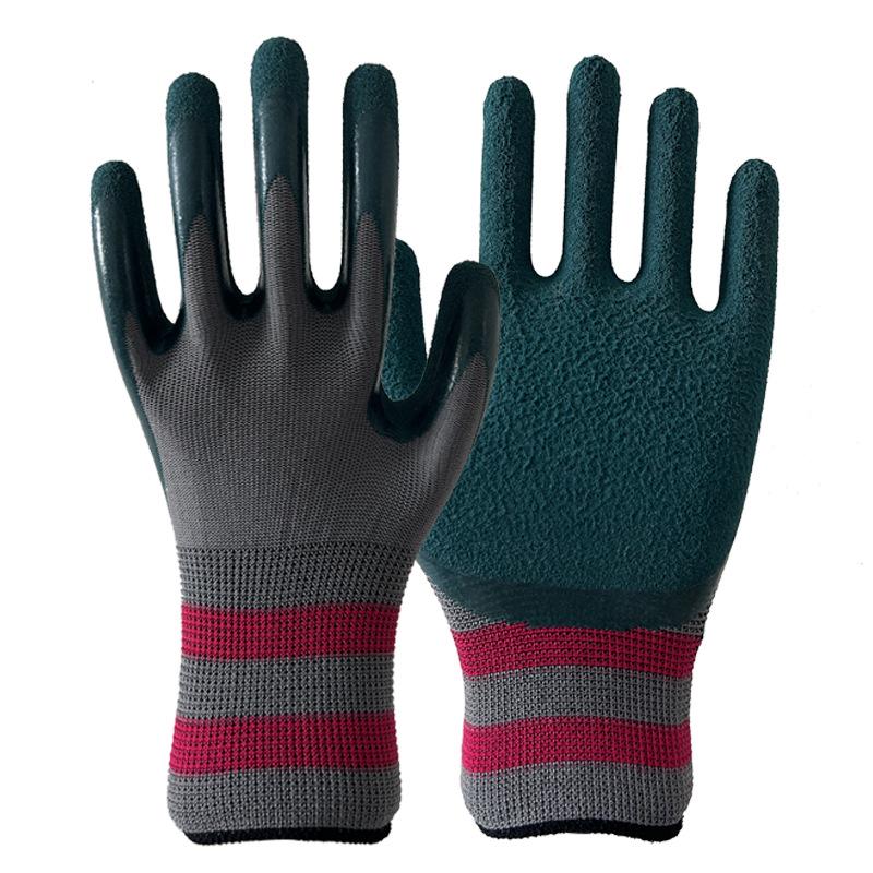 Strapazierfähige Latex-Arbeitshandschuhe mit geprägtem Griff für die Bauindustrie