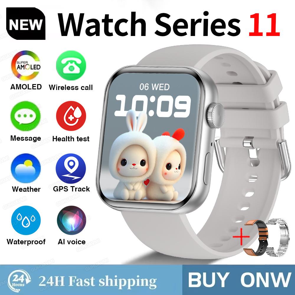 NEW For IOS Watch Series 11 Smart Watch GPS Trajectory Heart Rate Clock HD Bluetooth Call Sport Waterproof Watch Global Version