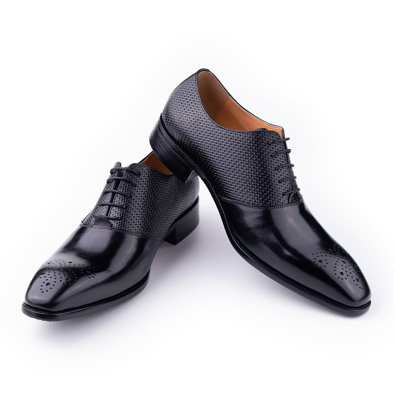 Fashion Classic Lace Up Dress Shoes For Men Top Layer Cow Leather Handmade Business Style Wearing Zapatillas Hombre Popular Design New