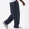European & American Men's Wide Corduroy Logo Pocket Casual Loose Straight-Leg Pants 2026