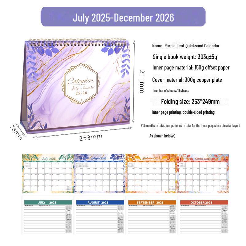 

Креативный настольный календарь обратного отсчета на 2025 год с функцией перелистывания страниц