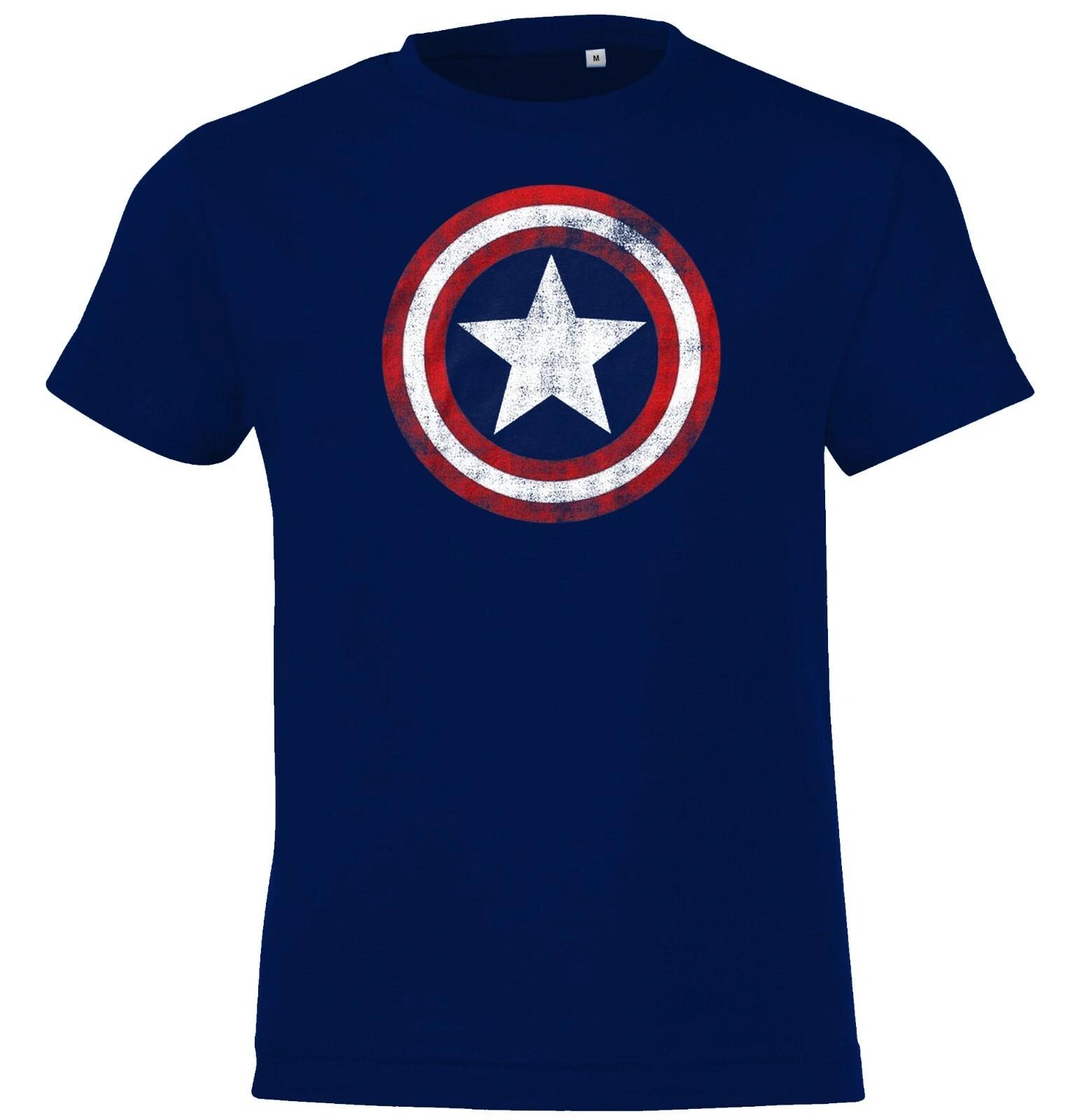 Youth Designz Vintage Captain America Kids kids boys T-Shirt Logo Thor Hulk Ironman Fun 150