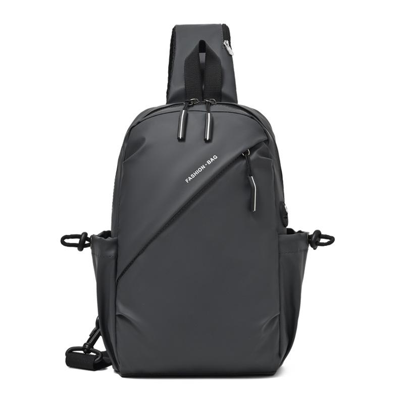 Crossbody Bag Men s Large Capacity Commuting Shoulder Bag Lightweight Chest Bag серый