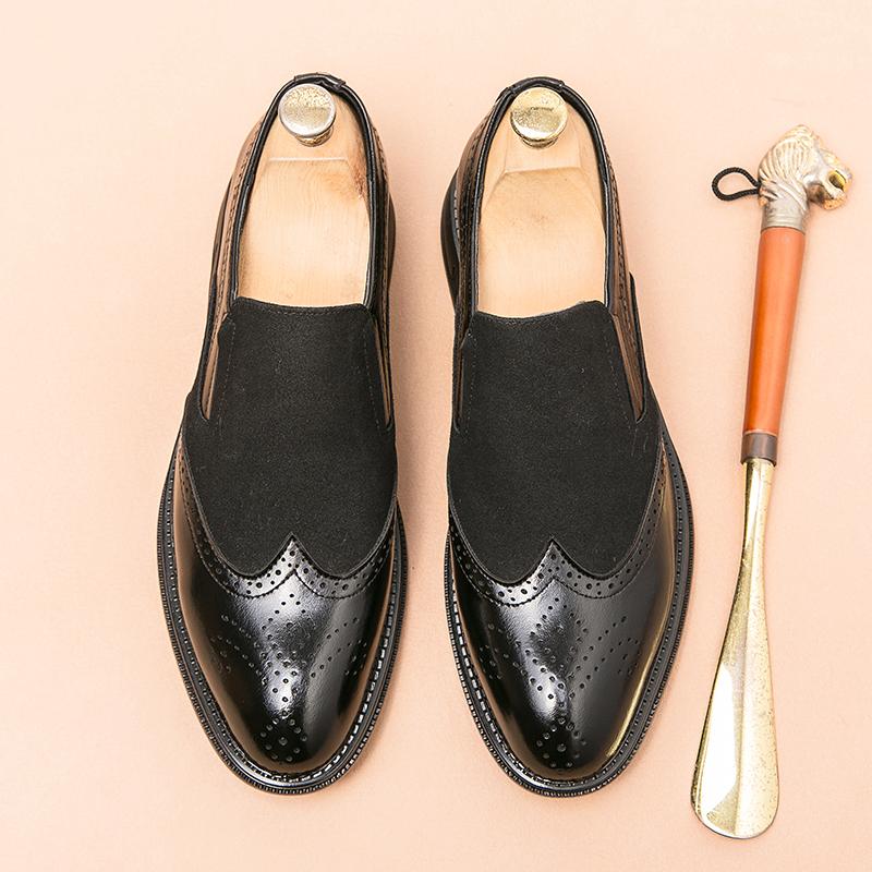 

Лоферы Мужская обувь Коричневые повседневные туфли Ручной работы Slip-On Дышащие черные мужские туфли Zapatos De Hombre 46 чёрный