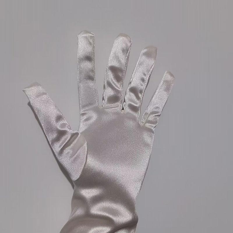 Satins Ellenbogenhandschuhe für formelle Veranstaltungen Party Kostümhandschuhe Elegante Zeremonienhandschuhe Damen Bühnenauftritte Handhandschuhe