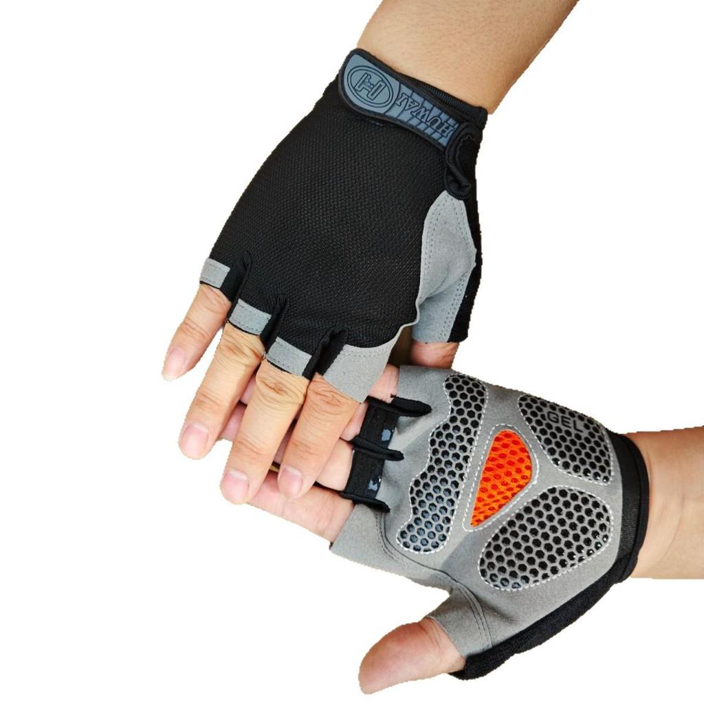 Unisex Half-Finger Gloves: Shock-Absorbing, Anti-Slip, Breathable for Cycling, Climbing, Fitness & Outdoor Sports