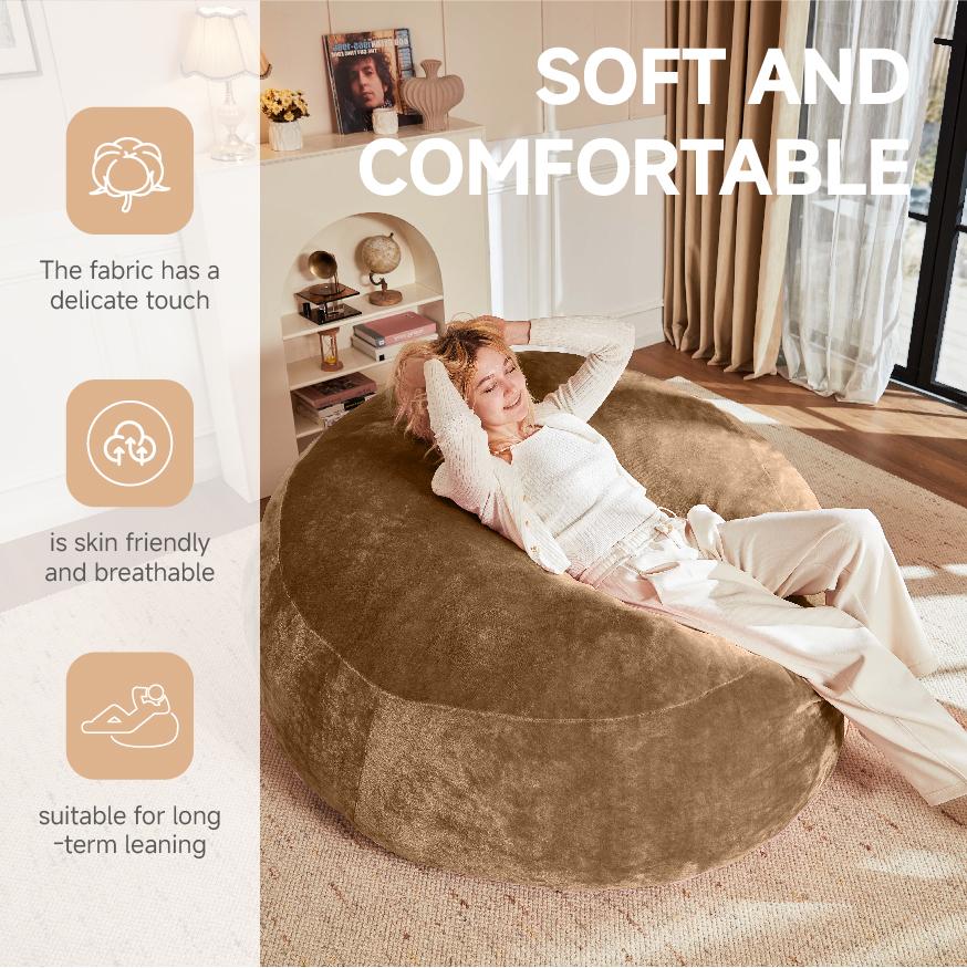 120 Beanbag, Beanbag Chair, Sofa for Adults, Soft and Comfortable Reading Chair, Suitable for Bedroom, Balconies and Other Places
