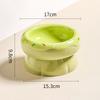 2 in 1 Cat Ceramic Bowl Double Layer Small Dogs Food Water Feeders Pet Non-slip Drink Eat Supplies Doughnut Shape Microwave Safe