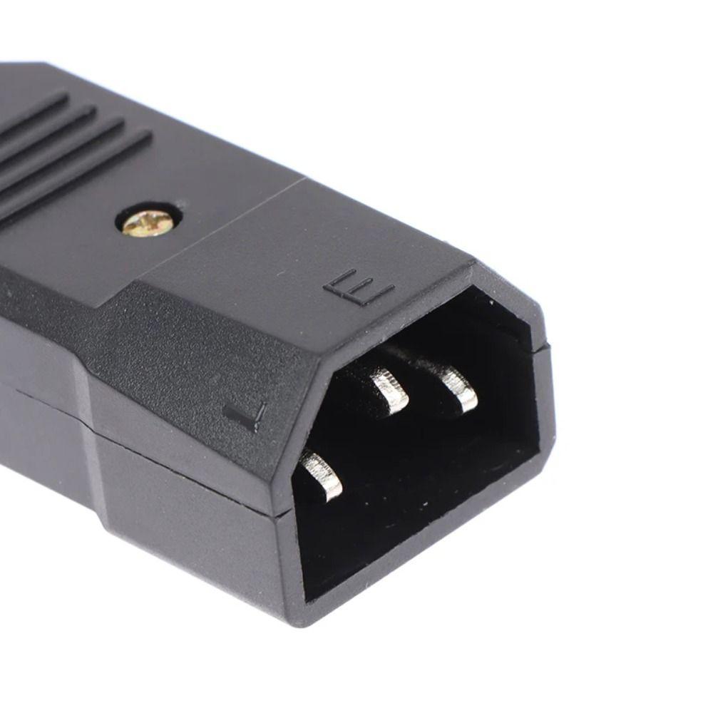 1Pcs New Male Female AC Plug C13 C14 10A 250V 3 Pin AC Power Connector Rewirable IEC 320 Straight Power Connector