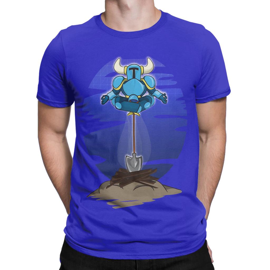 Shovel Yoga Knight Funny Graphic 100 Cotton TShirt Shovel Knight Tops Tees For Unisex