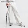 Balabala Girls' Water-Resistant Loose-Fit Straight-Leg Cargo Trousers