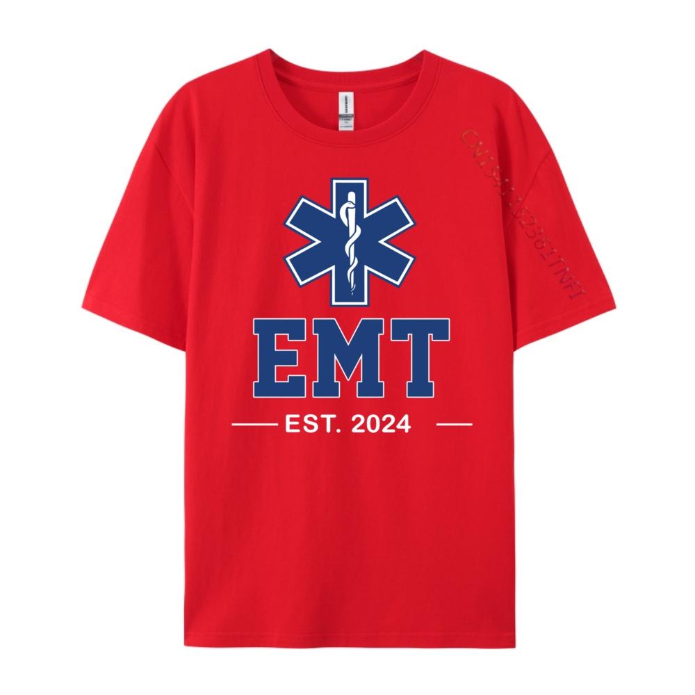 

Emt Established Est Ems Paramedic Medic Graduation Grpahic Tee Luxury TShirt HOLIDAYS S