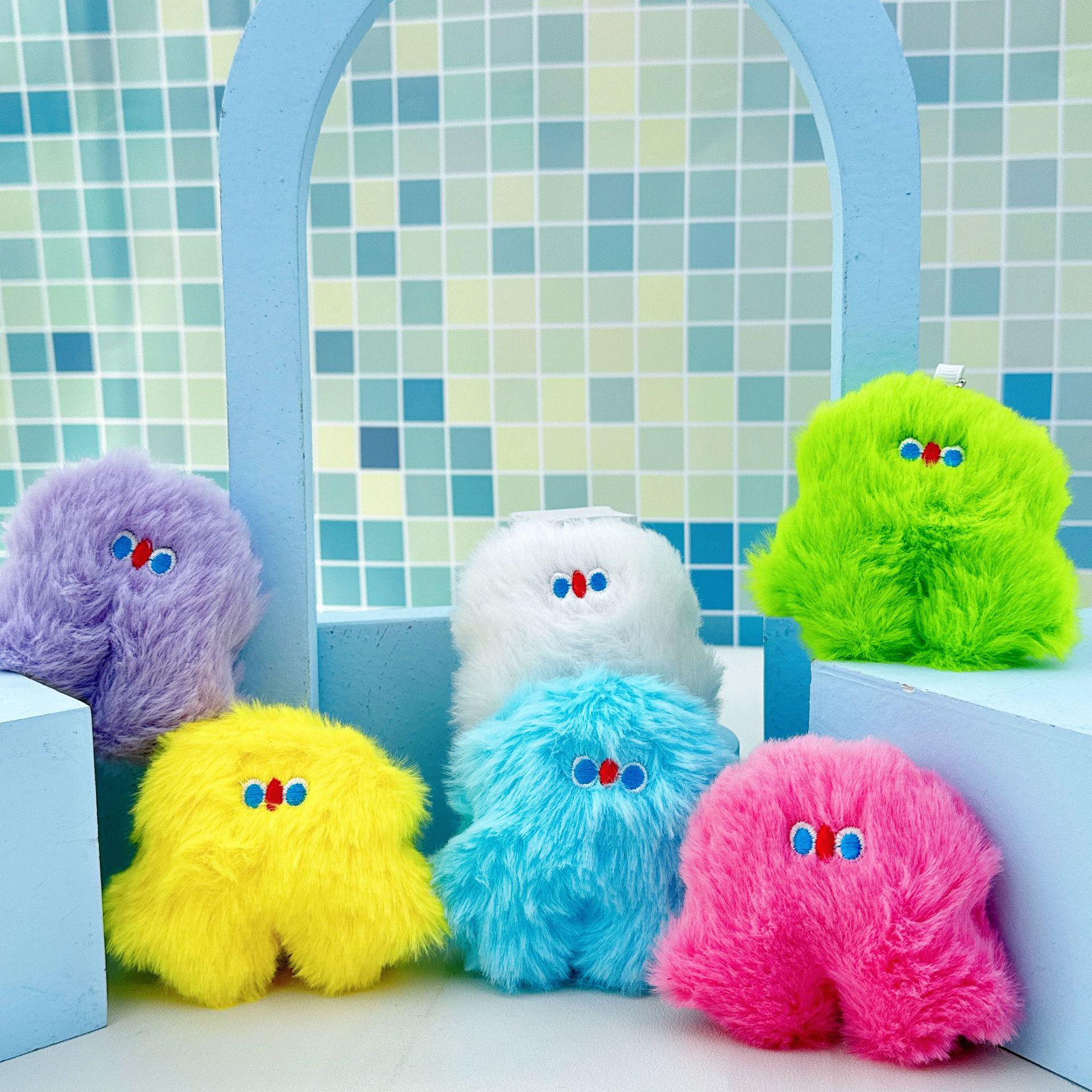 

Cute Pink Plush Doll Charm Keychain Accessory Height 8cm