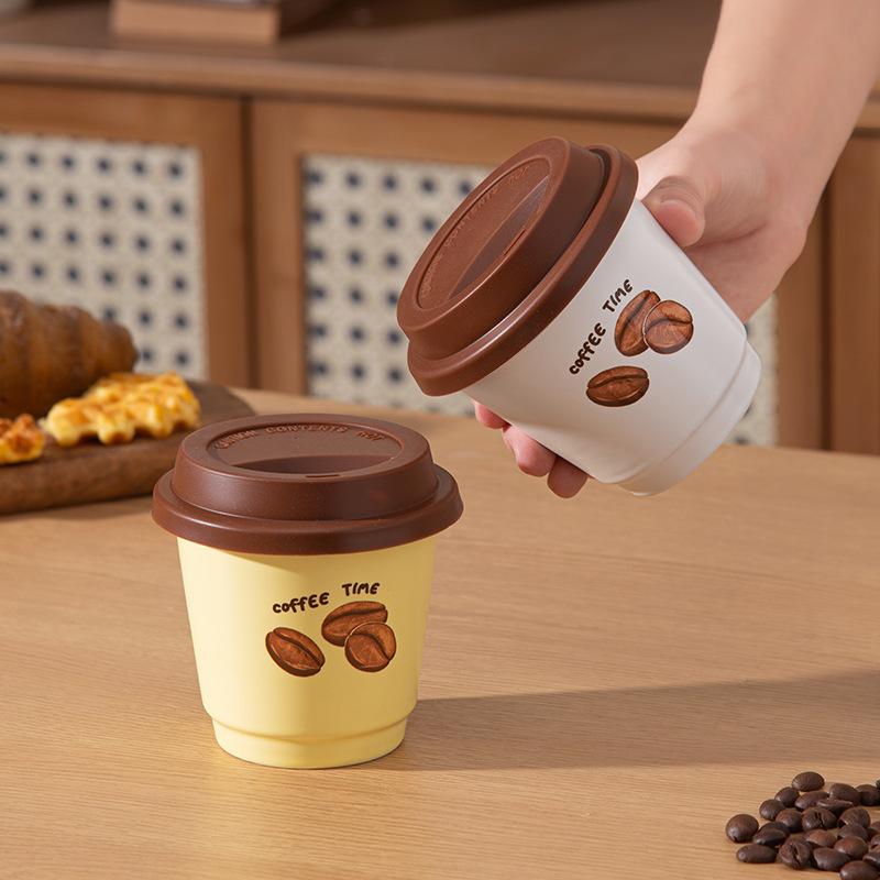 Creative Hand Holding Coffee Cup Paper Cup Shape Ceramic Mug Cute Cup Household Water Cup High Value Latte Cup